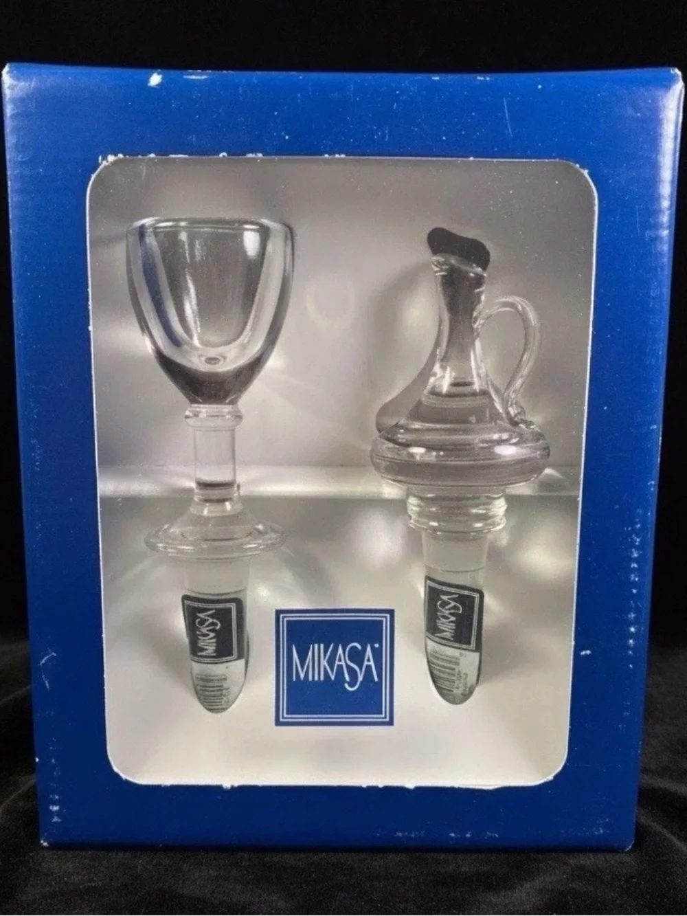 Mikasa Clear Glass Wine Pourer and Stopper Set